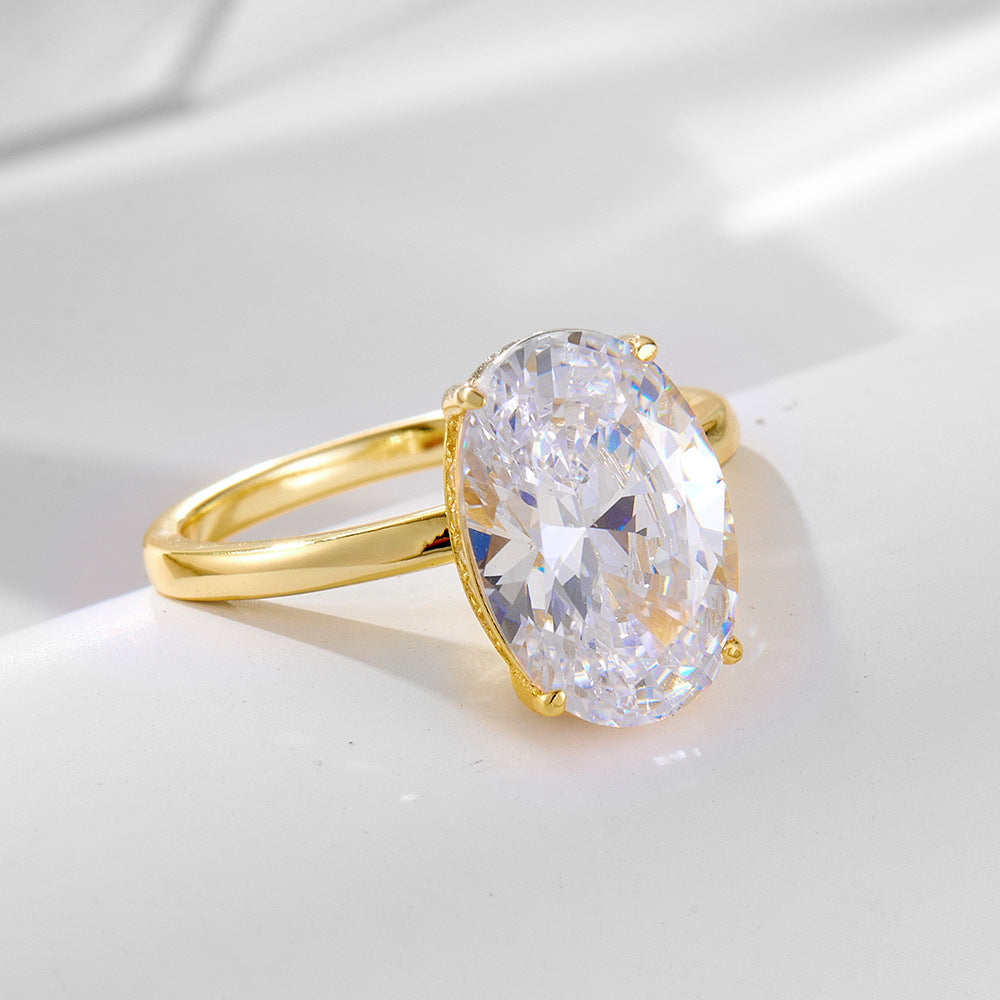 Sale | 2pcs Solitaire Oval Cut Gold Stone Bridal Set in Sterling Silver