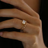 Simple Design Stackable Engagement Band in Sterling Silver for Women