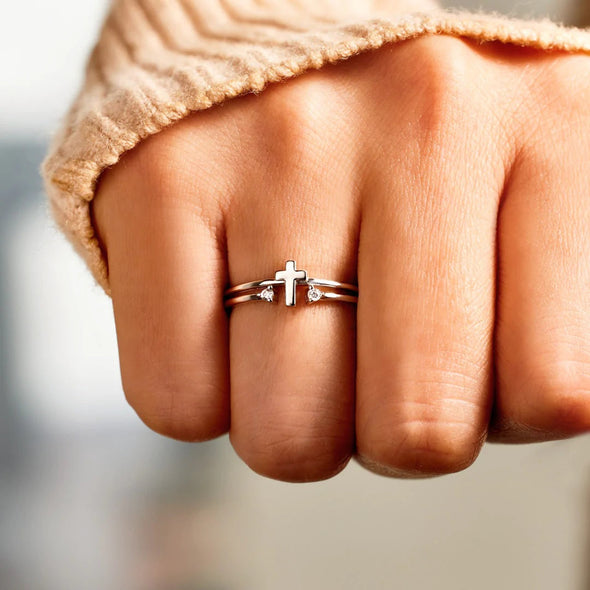 To My Daughter-Eternal Love and Faith Cross Ring