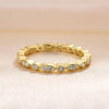 Vintage Eternity Art Deco Stacking Sterling Silver Wedding Band