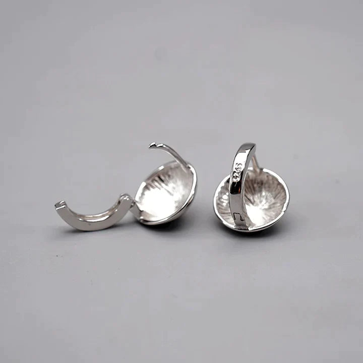 Dainty Hinged Hoop Sterling Silver Stud Earrings