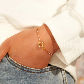 Mother & Daughter & Granddaughter Three Generation - Triple Circle Bracelet