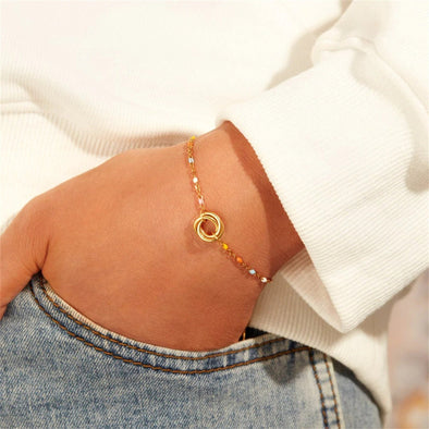Mother & Daughter & Granddaughter Three Generation - Triple Circle Bracelet