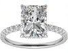 Moissanite 4.0 carat Radiant Cut 925 Silver Engagement Ring