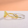 Golden Tone Pear Cut Yellow Gemstone Sterling Silver Wedding Bridal Set