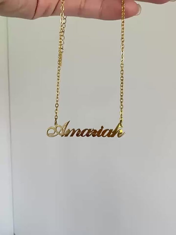 Personalized Name 18K Gold-plated Necklace
