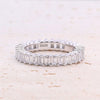 4.0ct Pear Cut Blue Gemstone Engagement ring with Eternity Band