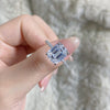 Classic Emerald Cut Engagement Ring in Sterling Silver