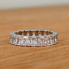 Stunning Radiant Cut Eternity Sterling Silver Wedding Band