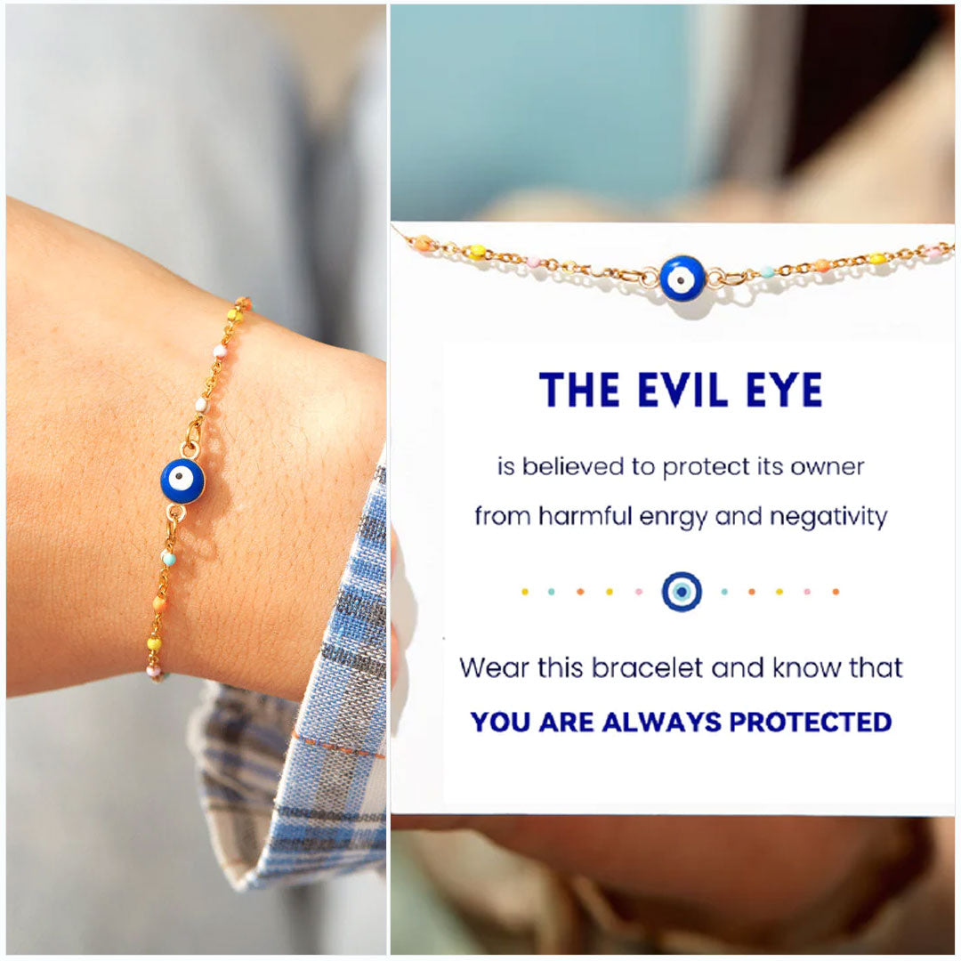 To My Daughter- Blue "Evil Eye" Bracelet