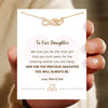 To My Daughter- Heart and Infinity Necklace
