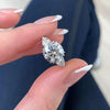 Handmade Round Cut Three Stone Sterling Silver Engagement Ring