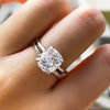Classic Cushion Cut Bridal Set In Sterling Silver