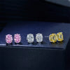 Classic Oval Cut Sterling Silver Stud Earrings