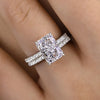 Gorgeous 3.0 Carat Radiant Cut Bridal Set In Sterling Silver