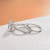 Gorgeous 3.0 Carat Radiant Cut Bridal Set In Sterling Silver