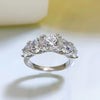 Luxury Five Stones Sterling Silver Band