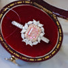 Vintage Fancy Pink Sterling silver Engagement Ring