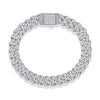 Cuban Hip Hop Moissanite Sterling Silver Bracelet