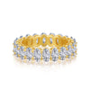 Eternity Oval Cut 925 Sterling Silver Wedding Band