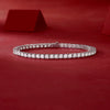 Classic Round Cut Moissanite Sterling Silver Tennis Bracelet