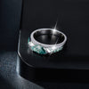 Unisex Marquise Cut 1ct Paraiba Green Moissanite Sterling Silver Ring