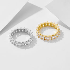 Stunning Sterling Silver Eternity Anniversary Band Ring