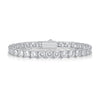 Classic Round Cut Moissanite Sterling Silver Tennis Bracelet