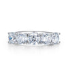 Classic Five Stones Sterling Silver Wedding Band
