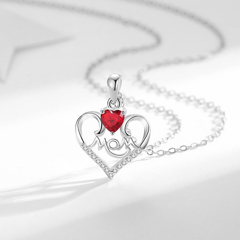 Special Gift Heart Pendant Necklace For Mom