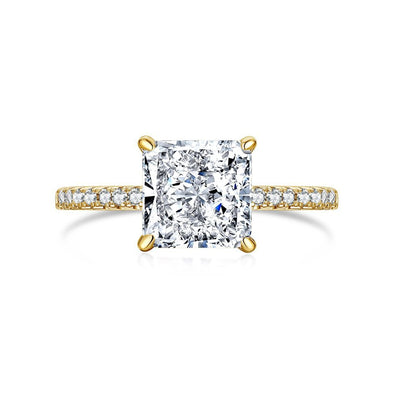 Classic Ice Cut Sterling Silver Engagement Ring