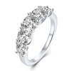 Luxury Five Stones Sterling Silver Band