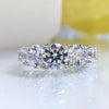 Luxury Five Stones Sterling Silver Band