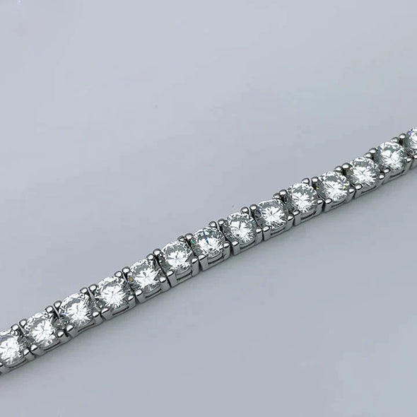 Exquisite Round Cut 925 Sterling Silver Tennis Bracelet