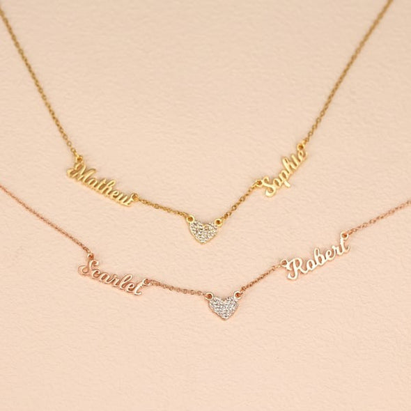 Stainless Steel DIY Double Letters Necklace