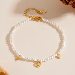 Elegant Pearls Sterling Silver Bracelet