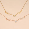 Stainless Steel DIY Double Letters Necklace