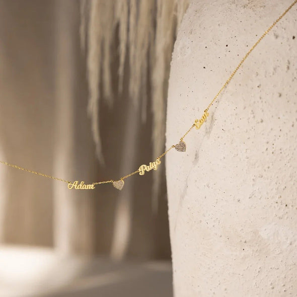 Stainless Steel DIY Double Letters Necklace