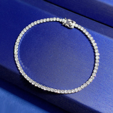 Classic Multi Color Sterling Silver Tennis Bracelet