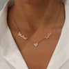 Stainless Steel DIY Double Letters Necklace