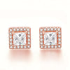 Halo Sterling Silver Stud Earrings