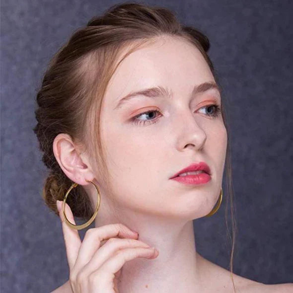 Golden Tone Hoop Earrings