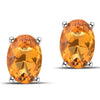 Vintage Oval Cut Stud Earrings