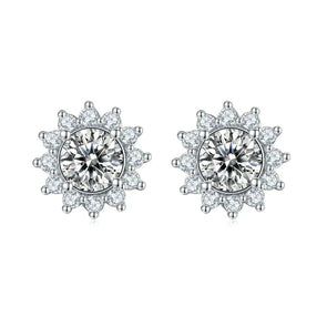 Sunflower Design Stud Earrings