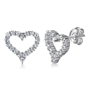Hollow Heart Stud Earrings