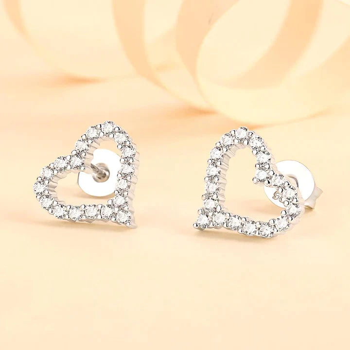 Hollow Heart Stud Earrings