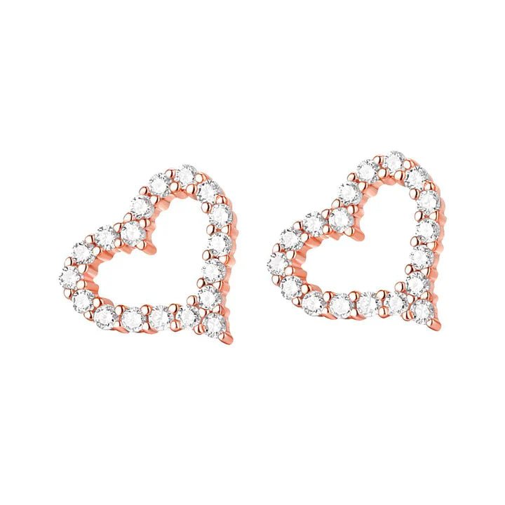 Hollow Heart Stud Earrings