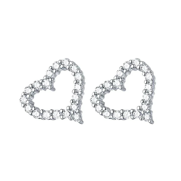 Hollow Heart Stud Earrings