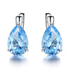 Drop Topaz Stud Earrings