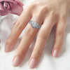 Heart Cut Sterling Silver Engagement Ring
